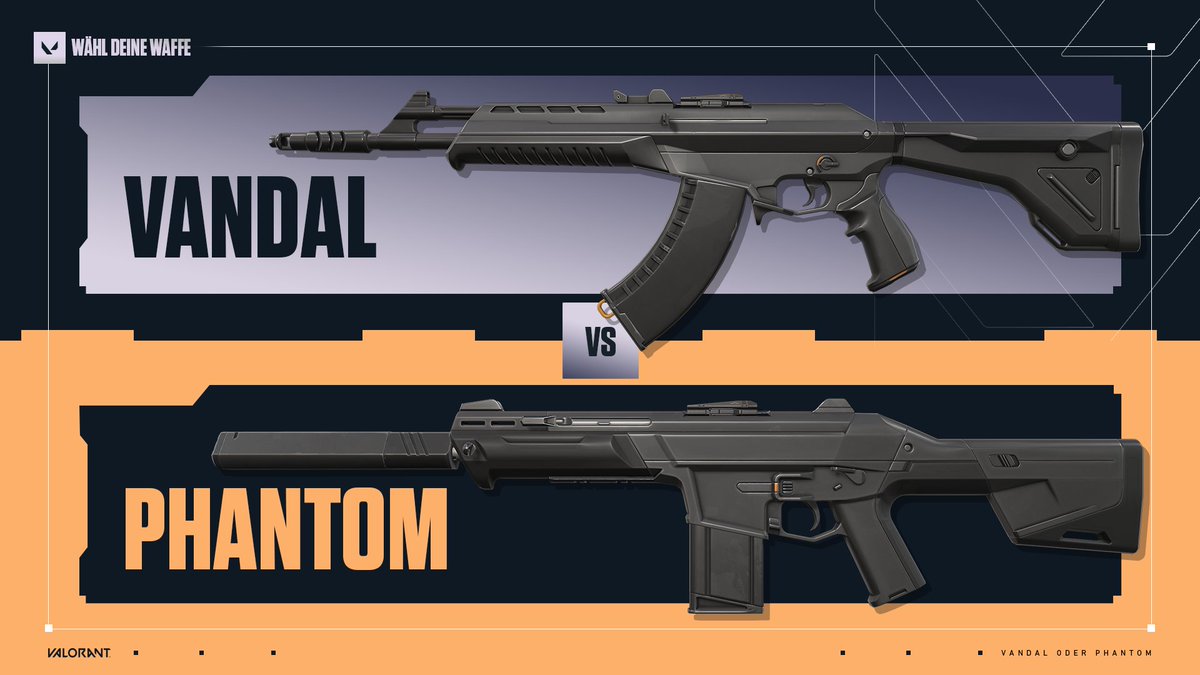 ❤️ = VANDAL
🔁 = PHANTOM

<a href="/VALORANTde/">VALORANT</a> | #VALORANT