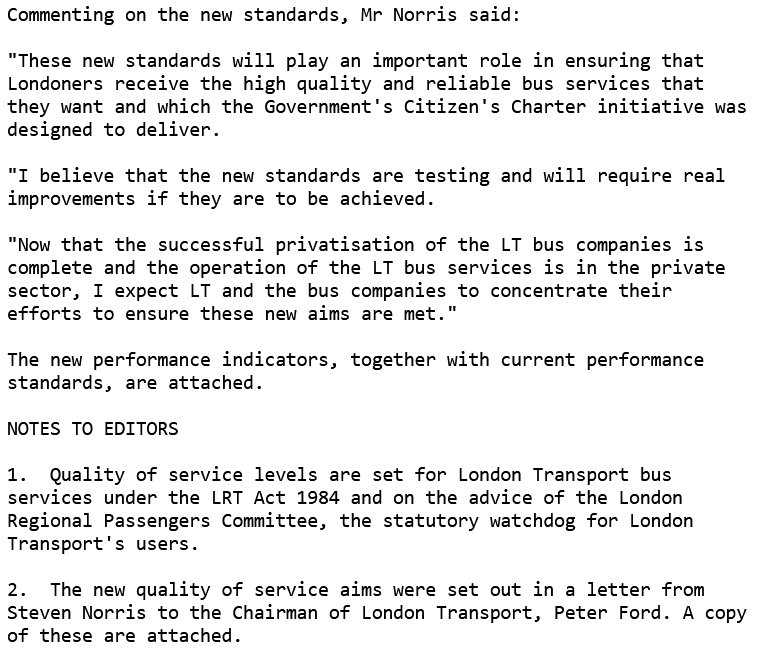 CLondoner92's tweet photo. #Throwback #Year1995
UK Department of Transport press release:
New Quality Of Service Targets Set For #London Transport Bus Services https://t.co/6grchp5a8K