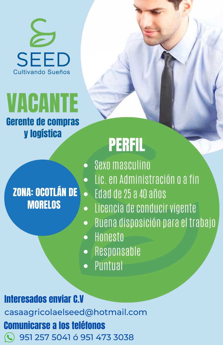 BUtvco's tweet photo. ¿Buscas Empleo? Esta oportunidad es para ti 
Vacante disponible de Gerente de Compras y Logística Zona Ocotlán de Morelos para la Comunidad Egresada de @Negocios_UTVCO  en Casa Agrícola El SEED .
Información👇 https://t.co/LnzmsI03nL