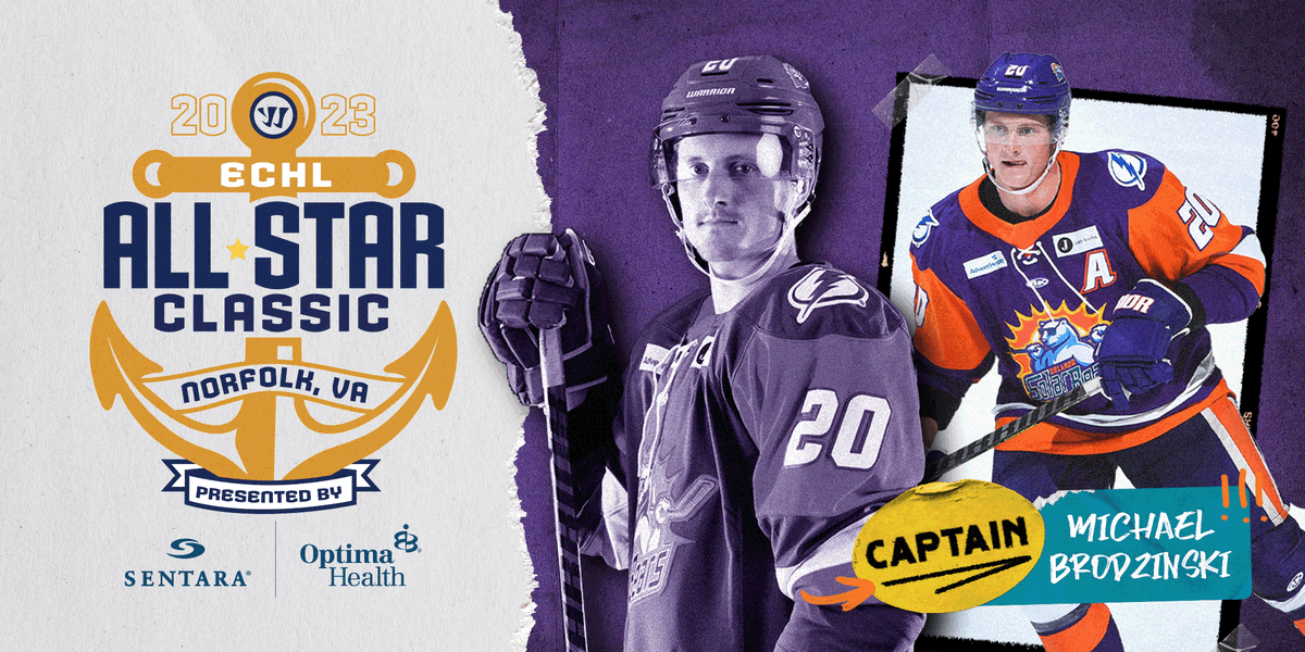 OrlandoHockey's tweet photo. Our guy, @Mbrodzinski20 has been named captain for the Eastern Conference in the @ECHL All-Star Classic! 👏 https://t.co/9KiliuGQIo