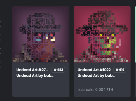 DudeBeerClubNFT's tweet photo. Looking good @UndeadArtNFT 2 Ranks 1000 bellow :) https://t.co/oK8TiRf1r1
