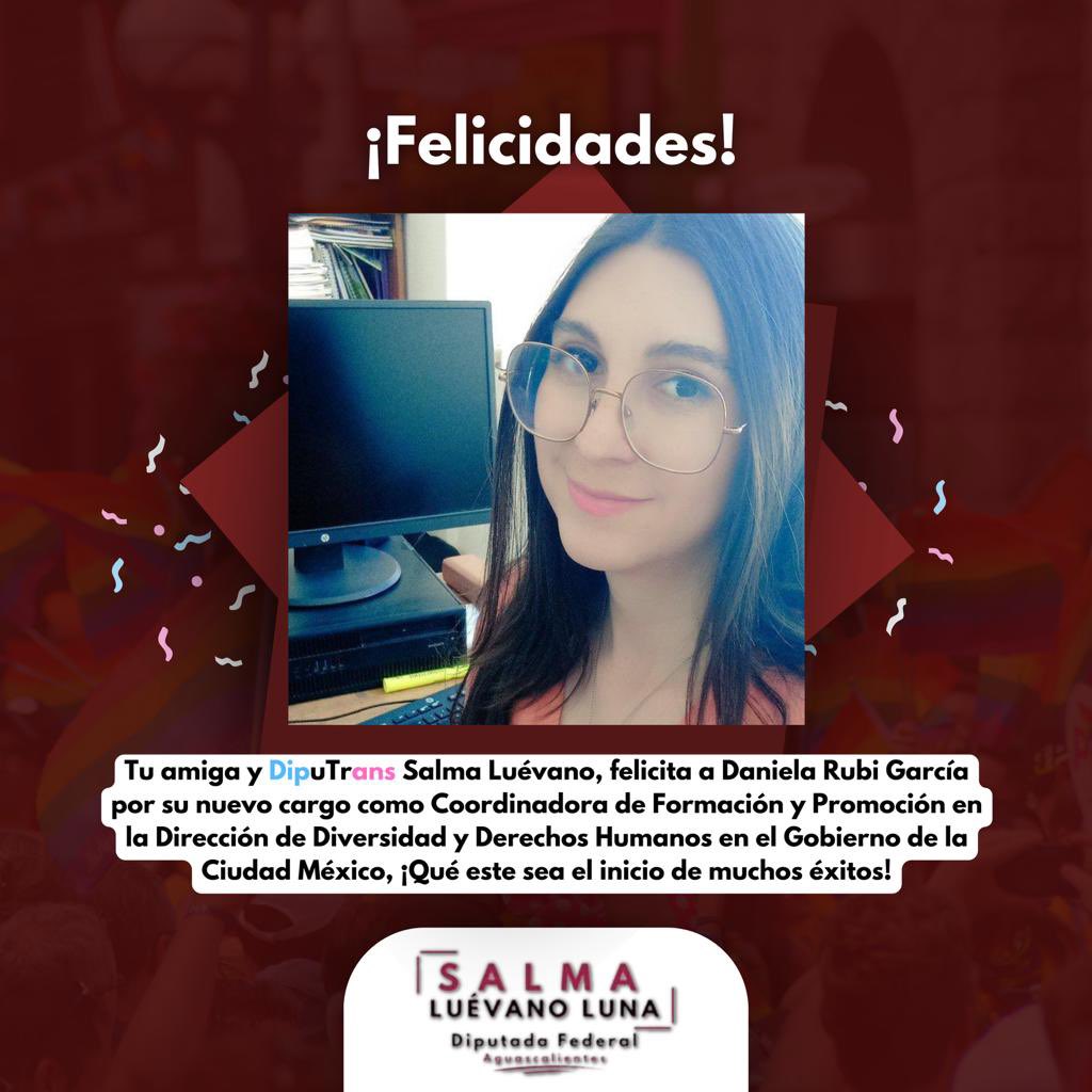 SalmaLuevano's tweet photo. Muchas felicidades hermana @ArtemisRofocale por este gran logro laboral. ¡Todo el éxito! El trabajo y la capacidad de nuestras poblaciones #trans se demuestra con resultados. 🏳️⚧️ Avanzamos con inclusión y respeto para dignificar nuestras poblaciones. 🤜🏼🤛🏼
#PoderTrans #TransPower https://t.co/qpZp6H5Fp0