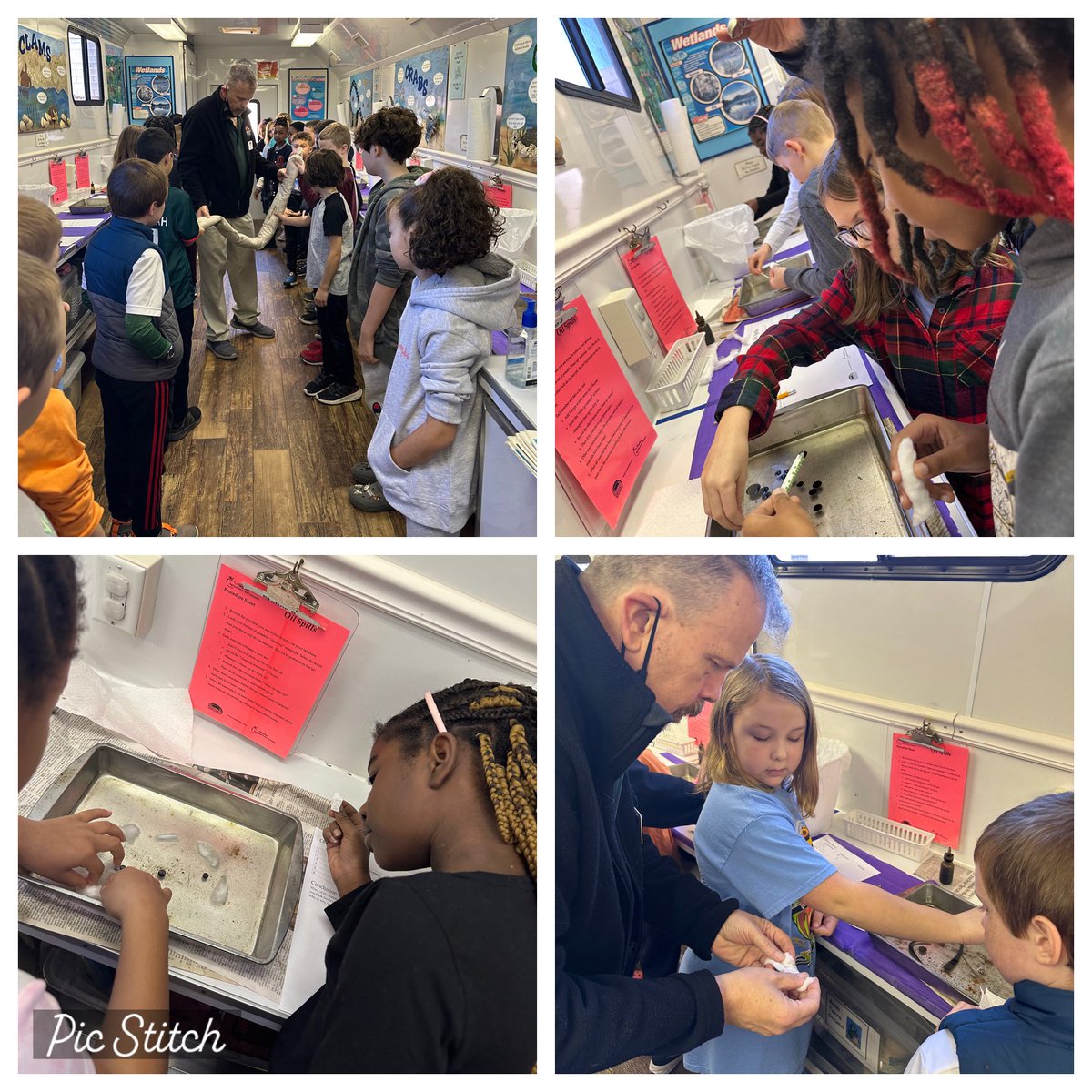 Third grade environmental scientists at Mitchell ES are exploring the Ag in the Classroom’s Aquatic Mobile Science Lab. Students were tasked with testing different materials to clean up an oil spill. <a href="/WJMitchellES/">Walter J. Mitchell ES</a> <a href="/CCPS/">Charles County Public Schools</a> <a href="/MAEFINC/">MAEF</a>