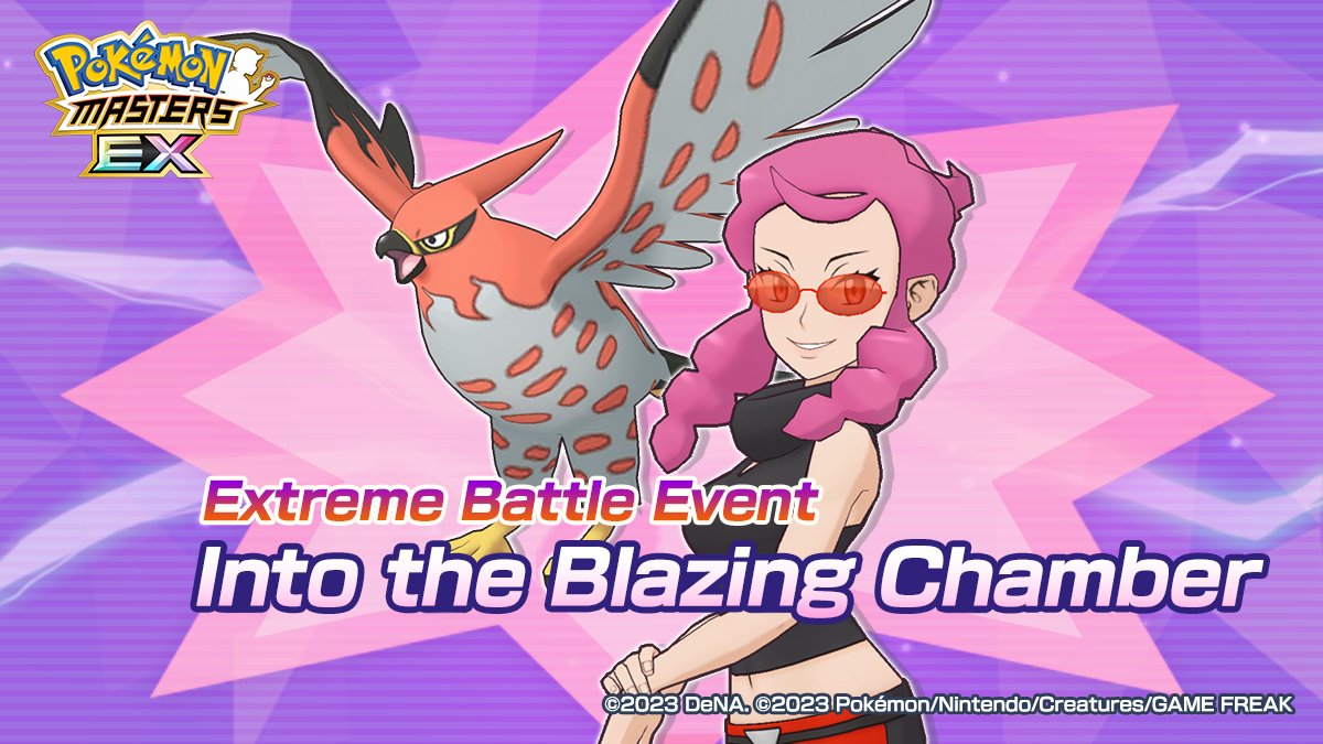 PokemonMasters's tweet image. An extreme challenge awaits in Into the Blazing Chamber—now live!

Take on Malva with your sync pairs!

Share your own teams and strategies using #PokemonMastersTips. 📝

Details:
bit.ly/3v9Usbq

#PokemonMasters