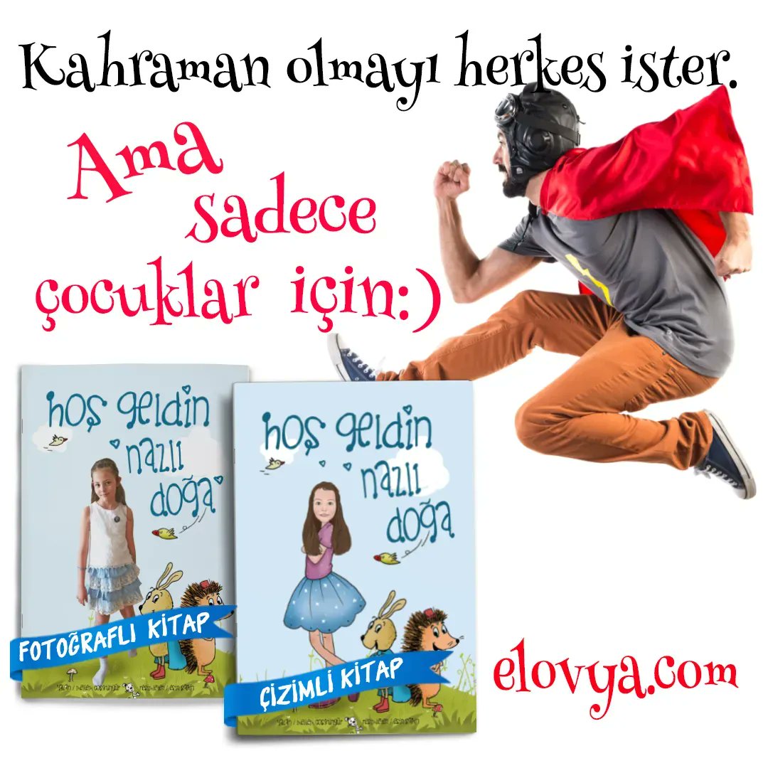 Kişiye özel kitaplarımızla çocuklar her zaman kahraman😊 

elovya.com