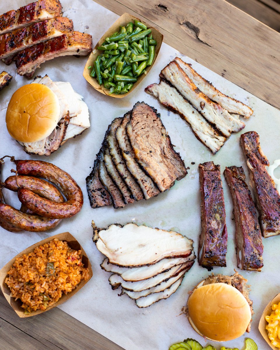 blacksbbqSM's tweet photo. Make a Texas-sized spread of different cuts and sides when you visit The Original Black's BBQ! 🤠 https://t.co/iPp7xB9xkp