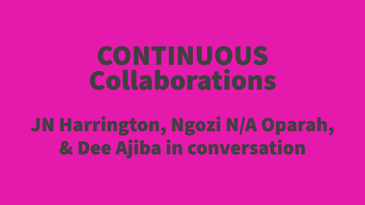 CONTINUOUSdance's tweet photo. 📅 Inaugural CONTINUOUS Collaboration: Friday 27th January, 3:30-5pm

J N Harrington &amp; Ngozi 'N/A' Oparah - Satelliser: a dance for the gallery 
Dee Ajiba - Turner Contemporary https://t.co/S94DuRQp3A