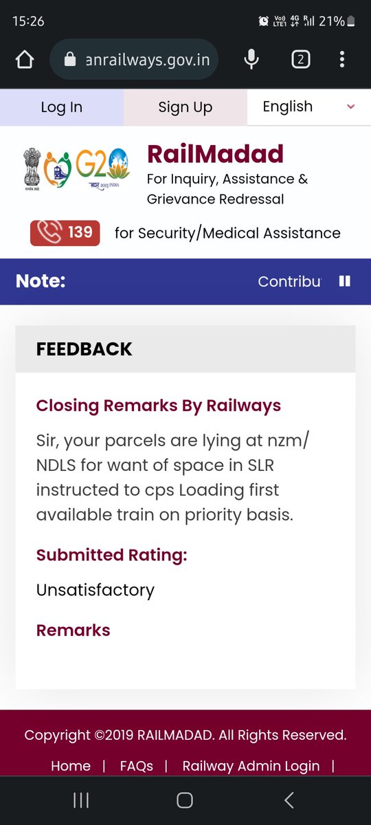 kiranthefallen's tweet photo. @RailwayNorthern @EastCoastRail I have booked my luggage with PRR-4001457037. It was supposed to be loaded in train 12282 dt 12.1.23 in which I am travelling but it has not. I have raised complaint but my luggage is still lying in NDLS station. Please attend the issue asap. https://t.co/jN1QrF2qQf