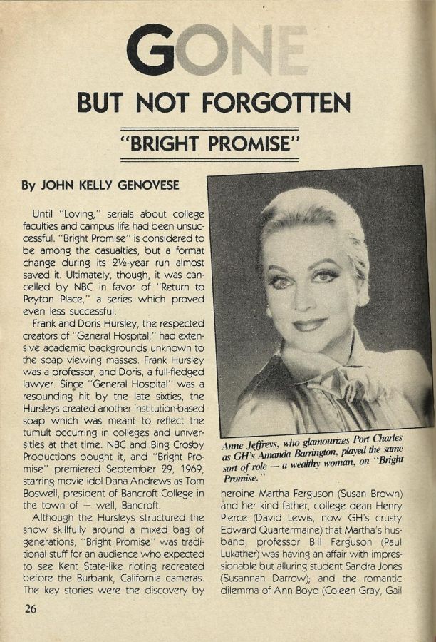 Ky71Matt's tweet photo. "Gone But Not Forgotten" #BrightPromise SOD Article (November 6, 1984) https://t.co/11NixsmG3v
