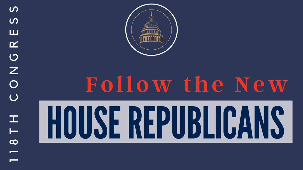 HouseGOP's tweet image. Happy #FollowFriday!

Here are some new House Republicans to follow in the 118th Congress👇