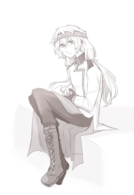 明日という名の今日、配信でできれば頭身高いのも描きたいなぁって思ったのでリハビリに以前pixivの企画で動かしてた子をぺぺっと描いてた。死ぬほど描きまくった子だから描きやすいー 