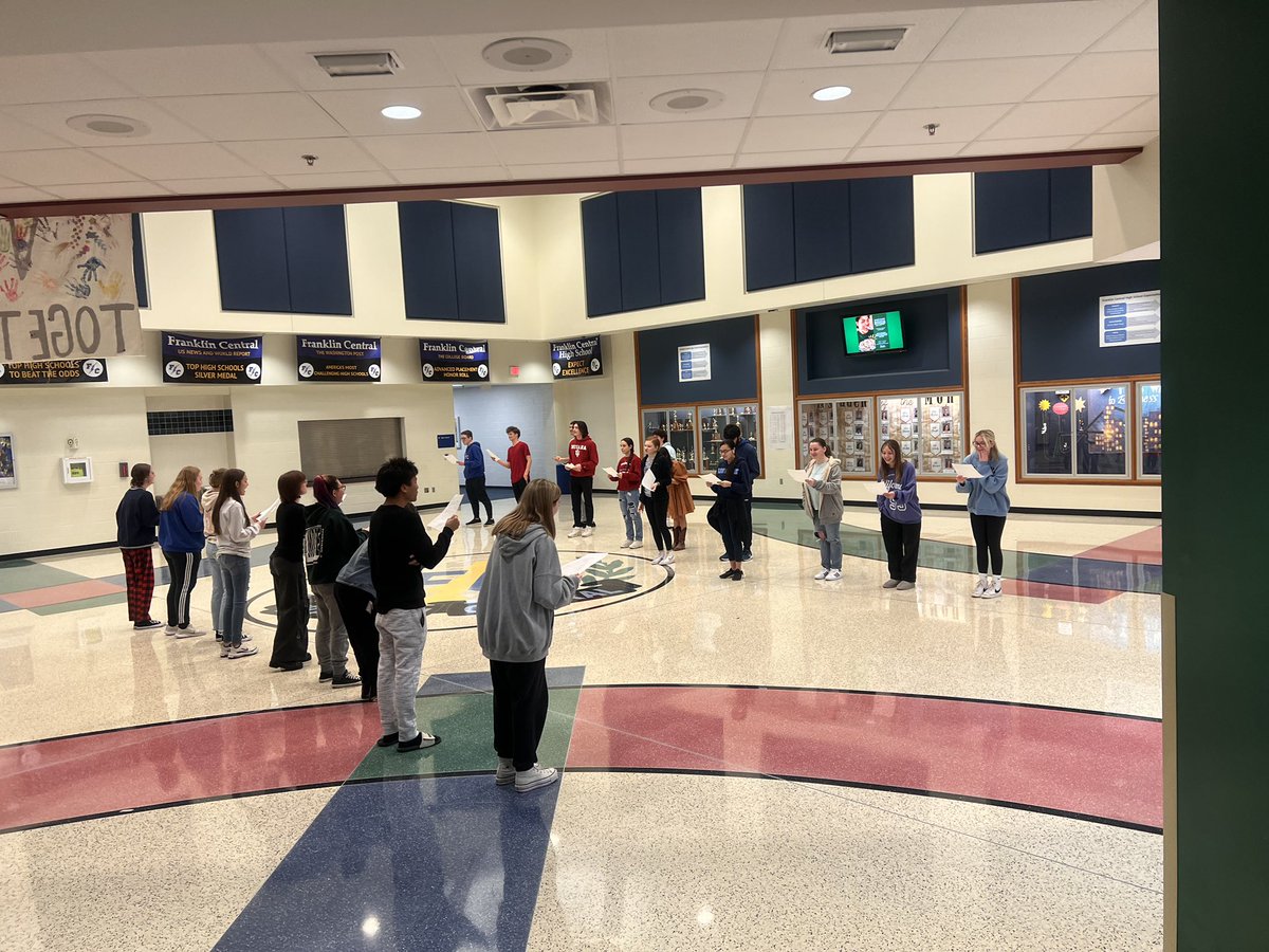 Speech class was practicing volume by trying to talk to each other from different distances. #CanYouHearMeNow #weareflashes