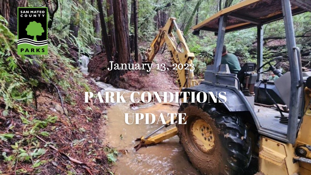 San Mateo County Parks (@smcparks) on Twitter photo Today’s update: Sawyer Camp Trail from South Gate to Jepson Laurel is open.
Rangers continue to clear downed trees, mudslides, and trail damage. See status of all parks and tips for visiting parks after storms at bit.ly/3WKB8xr
<a href="/sanmateoco/">County of San Mateo</a> Today’s update: Sawyer Camp Trail from South Gate to Jepson Laurel is open.
Rangers continue to clear downed trees, mudslides, and trail damage. See status of all parks and tips for visiting parks after storms at bit.ly/3WKB8xr
<a href="/sanmateoco/">County of San Mateo</a>