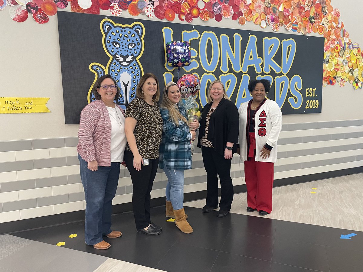 Check out the OLE Rookie Teacher of the year!!! #katyisd #leopardlearners Ms. Adams!!!