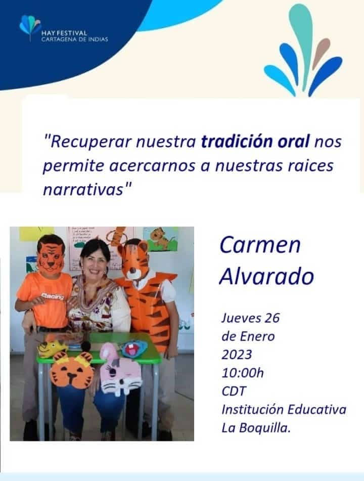 📢#HayFestival #Cartagena2023 Invitada Carmen Alvarado y su #Libro #TradicionOral #TíoTigreTíoConejo 🐰🐯❤️ #PanamericanaEditorial #LeerEsVolar #AmorPorLibros #CrecerLeyendo #Book #Cartagena #Colombia #Cuentos #Leer #Librerias #Bibliotecas #Colegios #Niños #Niñas #ReadBooks #2023