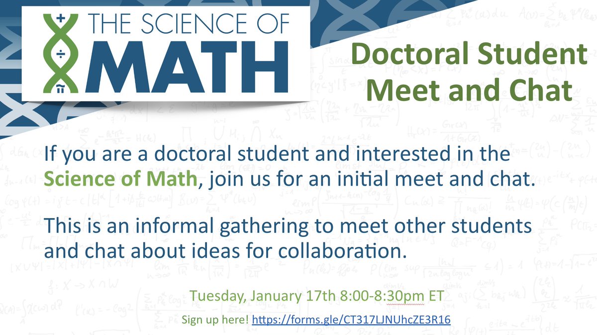 Doctoral students - join us next week: forms.gle/CT317LJNUhcZE3…