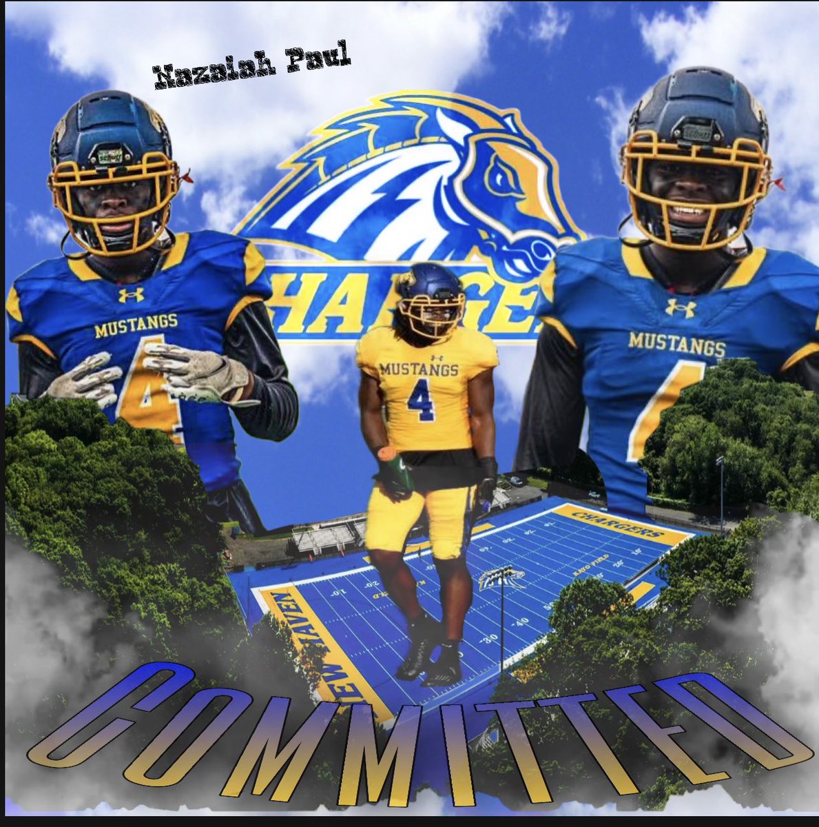 100% COMMITTED 🔵🟡 let’s work <a href="/UNewHavenFB/">New Haven Football</a>