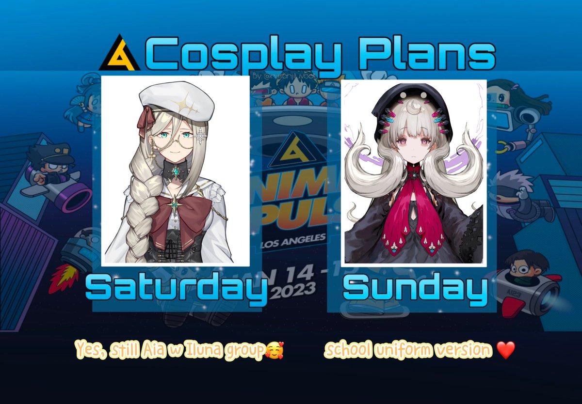 Mooli_QWQ's tweet photo. Last minute Anime Impulse @animeimpulse Lineup
Please feel free to come and say HI with me!!!
#animeimpluse #ANIMEIMPULSELA2023 https://t.co/q7sVODxYnj