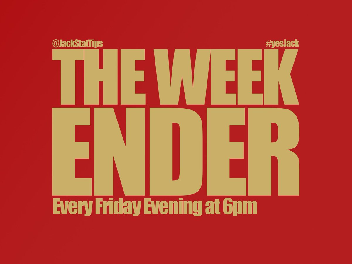 JackStatTips's tweet photo. THE WEEKENDER IS LIVE!!!
💥💥💥💥💥💥💥💥💥💥
🚨 45 MINUTE WARNING ⚠️
#YesJack #TheWeekender
👉 https://t.co/YGosceJpSA 👈 https://t.co/phacSqxUNh