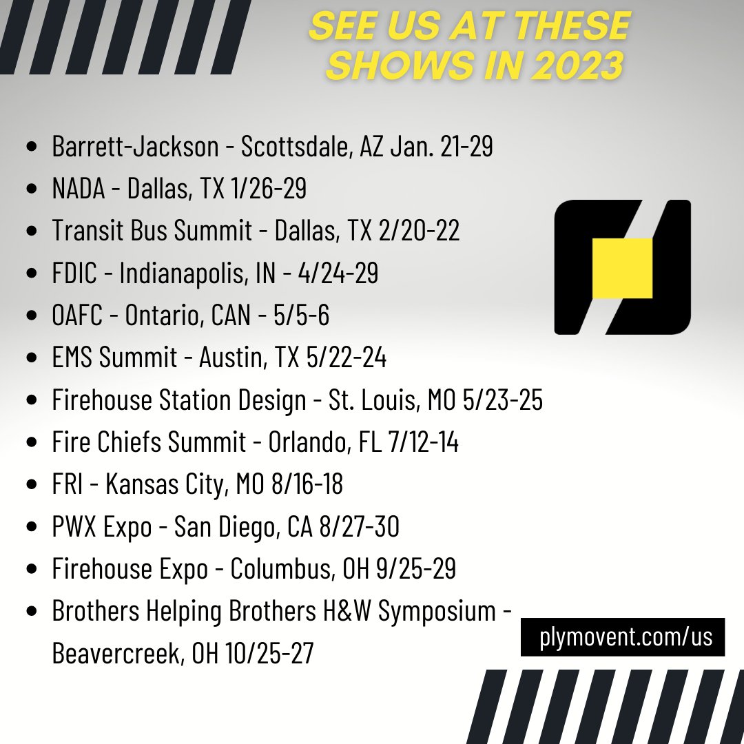 It's show time! Take a look at where Plymovent will be this year. Will you be attending any of these as well? Let us know!