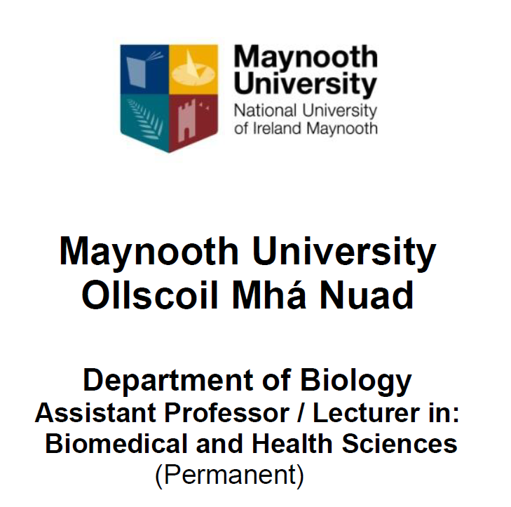 Permanent lectureship position in Maynooth University Biology Dept. I love working here - you might too?! Deadline 19th Feb. #Apply #BiomedicalHealthSciences #Genomics  #JobFairy maynoothuniversity.ie/human-resource…