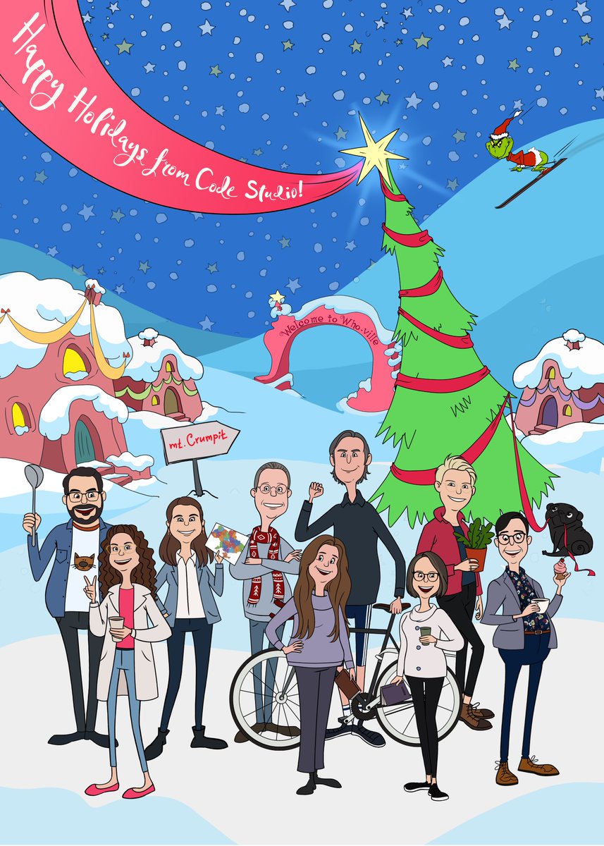 code_studio's tweet photo. Just playing catch up - hope you all had a safe and happy holiday !!! Ryan, Amanda, Laura, Lee, Kelsey, Colin, Christy, Max, Rene' and Stella https://t.co/SD9Ne5goII