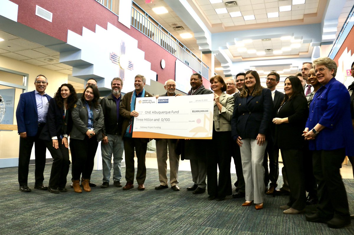 Today, we joined partners from Western Sky Community Care and Heading Home to celebrate the private investment of $3 million in the Gateway Center.

This funding helps in setting the Gateway up for success, to serve as a place of hope and healing for 1,000 people a day.