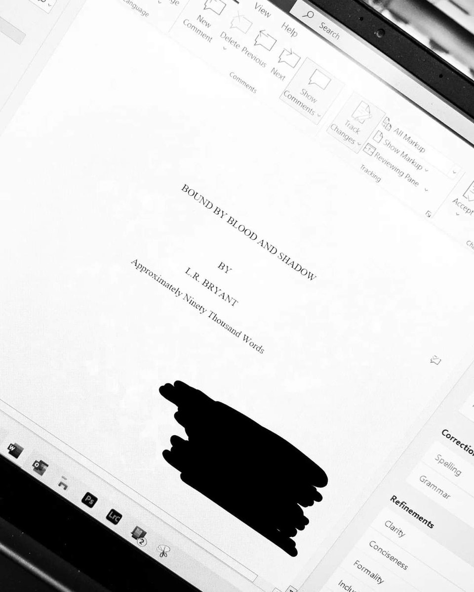 L_R_Bryant's tweet photo. It's done 😳
Three rounds of edits, complete, including proofread corrections. I've just clicked the last save & next week we go to formatting.
Definitely a mixed bag of feelings right now!
#finalsave #manuscriptdone #debutnovel #indieauthor https://t.co/hrw8OhdDuV