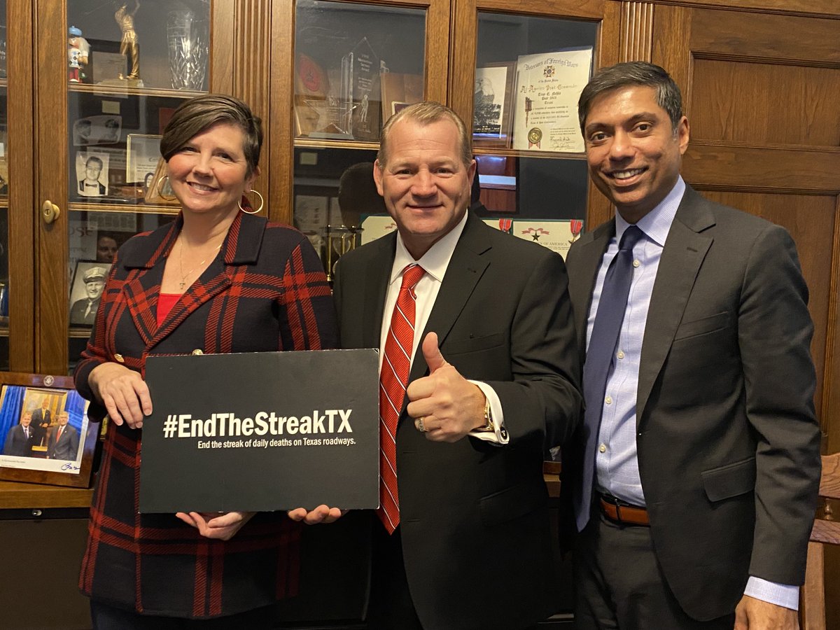 mellie_tx's tweet photo. @TxDOT Deputy Exec. Director Brandye Hendrickson,⁦@RepTroyNehls⁩ &amp; Dep. Houston District Engineer Varuna Singh met to discuss transportation projects in TX-22 and TxDOT’s  #EndTheStreakTX campaign to end the 22 year streak of daily deaths on TX roads. ⁦@TxDOTHouston⁩ https://t.co/gEqcC41dXc