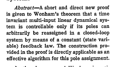LGcommaI's tweet image. #HeymanControllability-1
[#AppliedMath 
#ControlTheory 
#CoppelLinearSystems
#HistoryOfMathematics]

IEEE Transactions on Automatic #Control 13(6) pp. 748-749 (1968)

Comments [on] &quot;On Pole Assignment in Multi-Input Controllable Linear Systems&quot;

Michael Heymann (Mobil Research
&amp;gt;