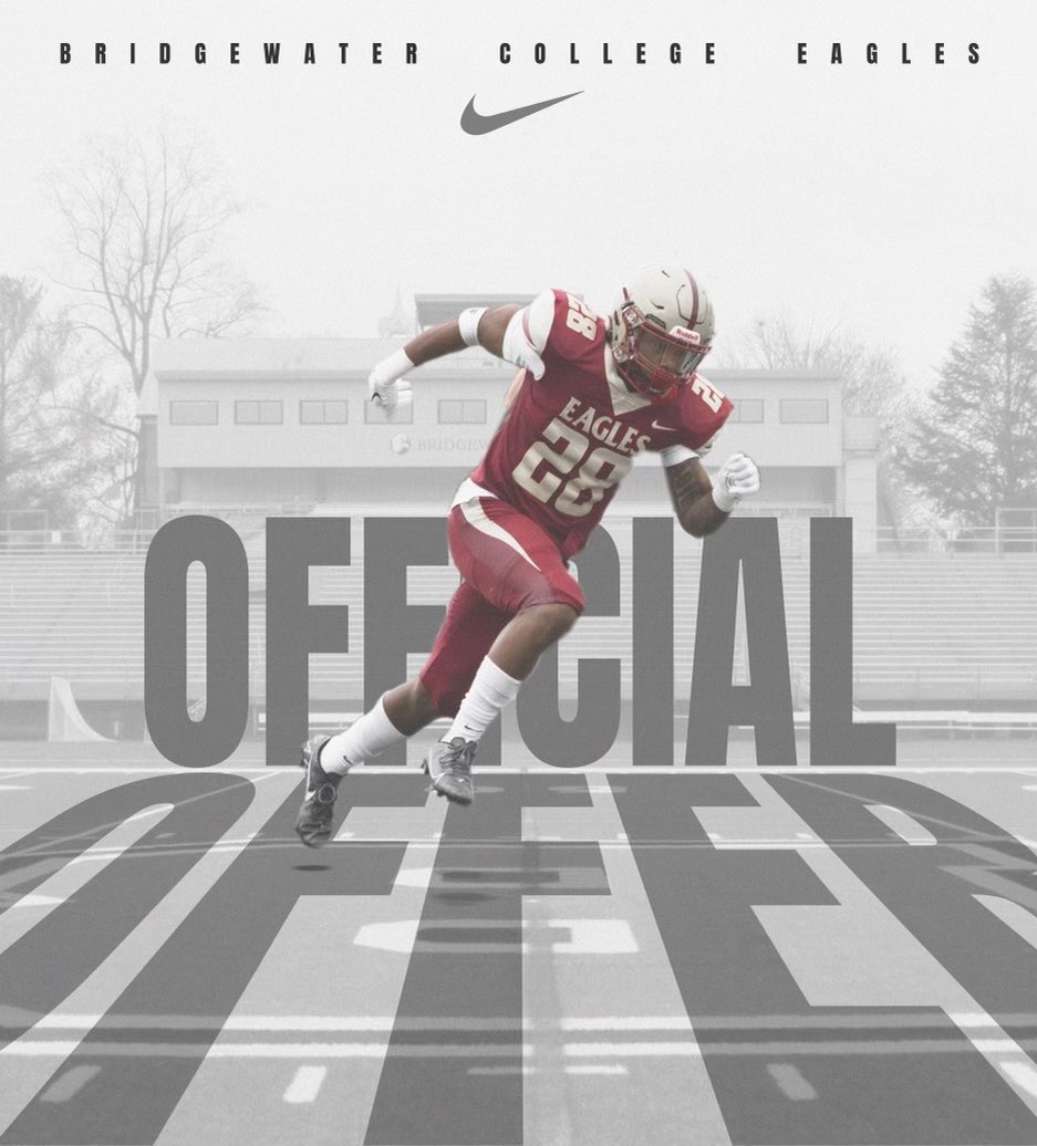 Extremely blessed to receive an offer from The Bridgewater Eagles!! <a href="/CoachJwill_/">Justin Williamson</a> <a href="/CoachPurk/">Kyle Purkey</a> <a href="/CoachTroyTaylor/">Troy Taylor 🏈🙏</a> <a href="/LCBfootball/">L.C. Bird Football 🦅 🏈</a>