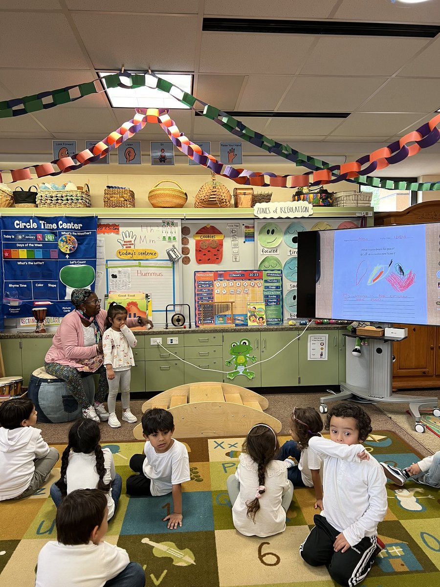 Our State PreK classes honored Dr. Martin Luther King Jr. day by sharing speeches about their dreams for peace ☮️ #DestinationOside @OsideUSD