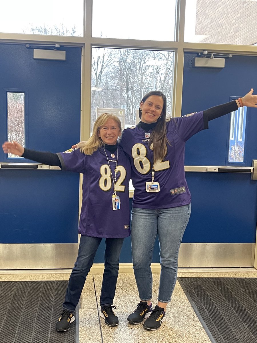 Admin Team represents for Playoff #purplefriday ⁦<a href="/Ravens/">Baltimore Ravens</a>⁩ ⁦<a href="/HalethorpeElem/">Halethorpe Elementary School</a>⁩ ⁦<a href="/BaltCoPS/">Baltimore County Public Schools</a>⁩