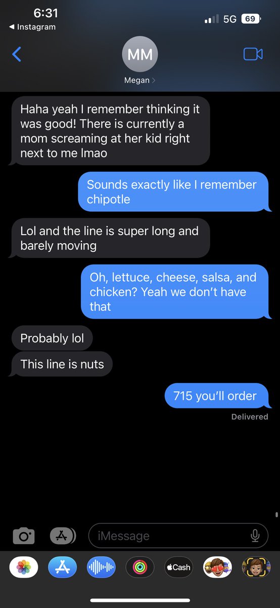 kverne12's tweet photo. Been about 6 months since I’ve had @chipotle haven’t missed it for a second @___meggg https://t.co/rwMANV85im