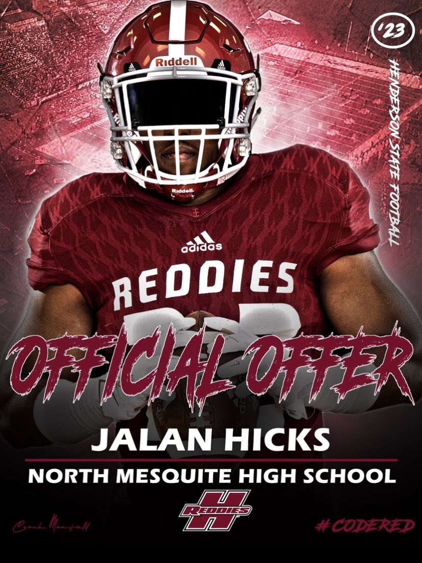 After a great Official visit and Conversation with <a href="/coach_lakes/">Tevin Lakes Sr M.S.</a> I am blessed to Receive an Offer from Henderson State. <a href="/KoachV/">Wiley Vonner Jr</a> <a href="/tkick6/">tim seder</a>