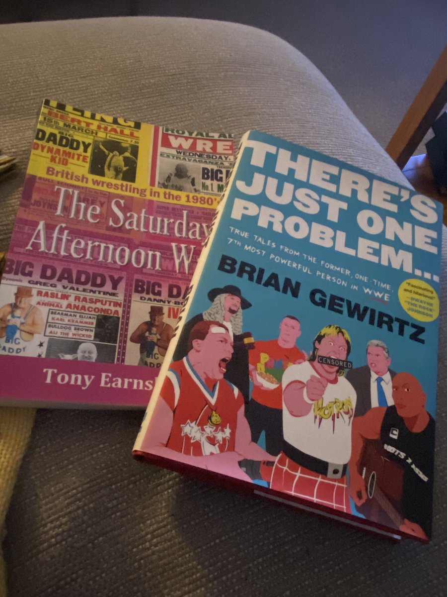 Finally getting round to read these, should be good. 👍📚📖@bfg728 #WWE #WCW #WWEUK #wrestling #oldschool #britishwrestling #ukwrestling @ITVWrestling @ITVSport #BigDaddy #wrestlingwars #theresjustoneproblem