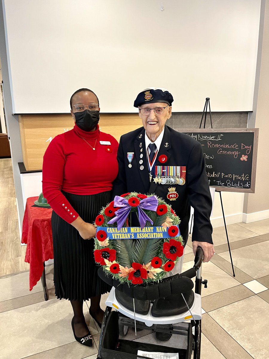 TrilliumComm's tweet photo. #TCWatch — Our West Shore Village community held a beautiful, moving Remembrance Day ceremony to honour our veterans, those we've lost, and those who are still serving our country.

#remembranceday #veterans #honourandremember #seniorliving #bcveterans https://t.co/e6eHk15EhV