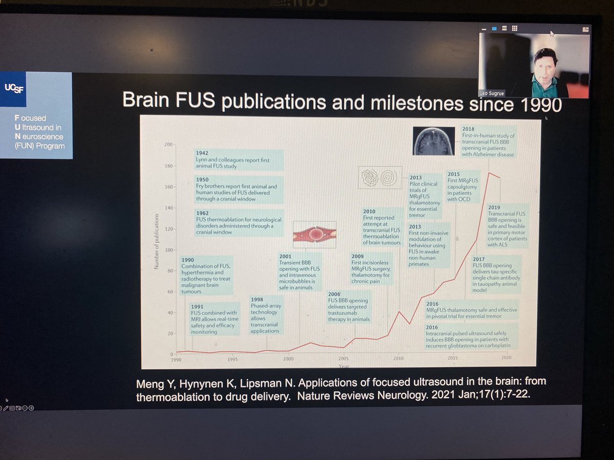 Huge thanks to Leo Sugrue for giving us a Professor Rounds talk on MRgFUS. Such a promising technology and can’t wait to get more involved! @DrKazNIR @EricRSmithMD @RaghavMattay @NeuroDx @DorisWangLab