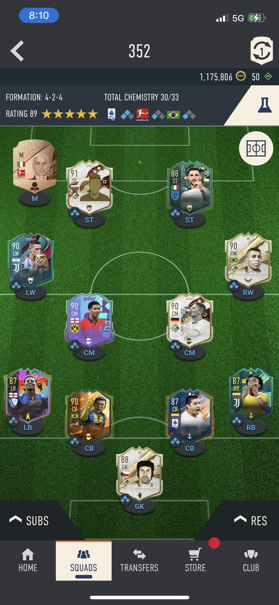 Lucio is the only tradeable card in my team. Have him for Jude links. Do I sell him before TOTY crash and play with either baby Maldini or FHWC Carvalho? Thoughts? Here’s the squad.