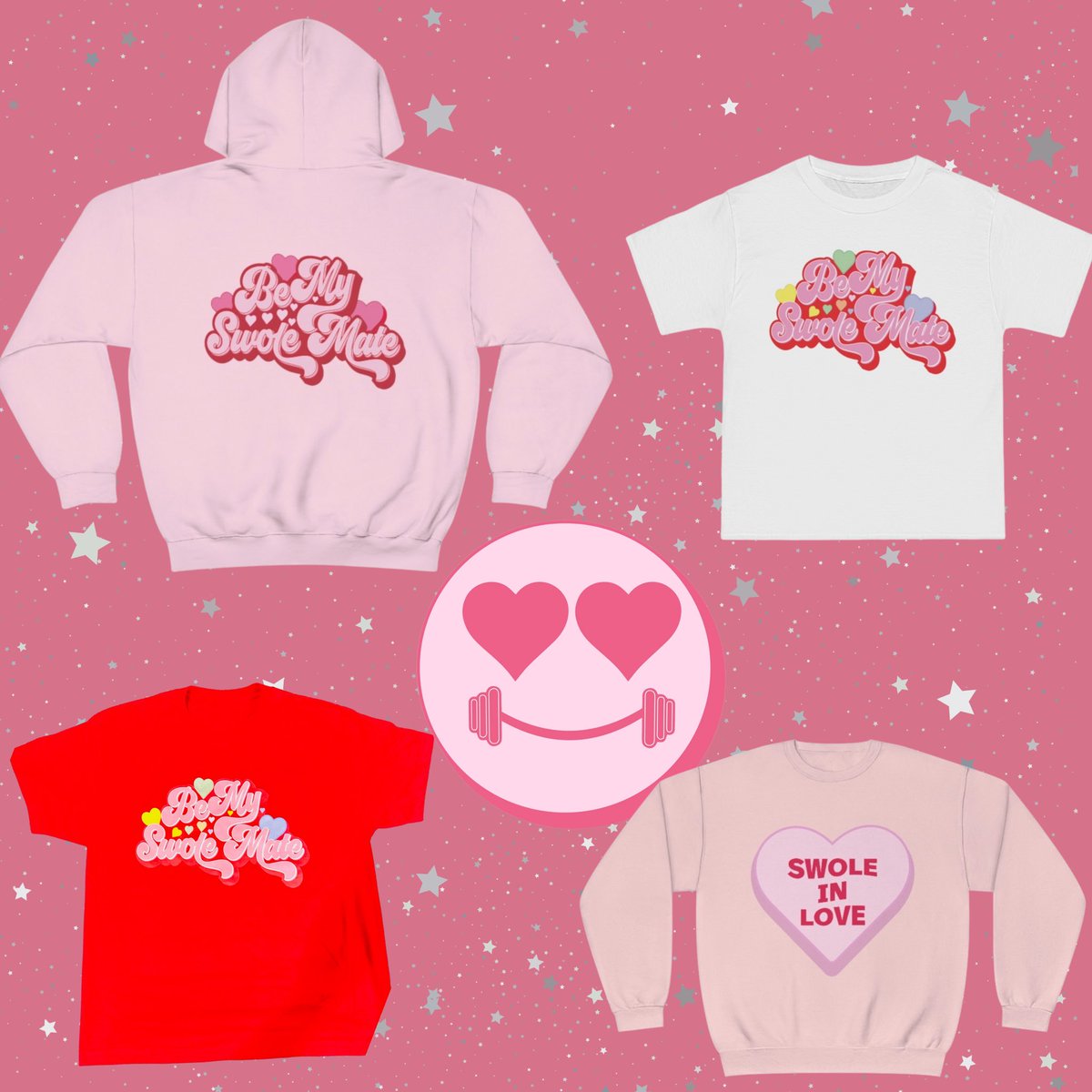 WILL YOU BE OUR SWOLEMATE 💘 VDAY DROP IS 1/17 AT 2PM EST! #musclehoodiesfam #vday #vdaydrop #valentinesday #fitspo #gyminspo #gymspo #gymgirlies #beourvalentine #cupid