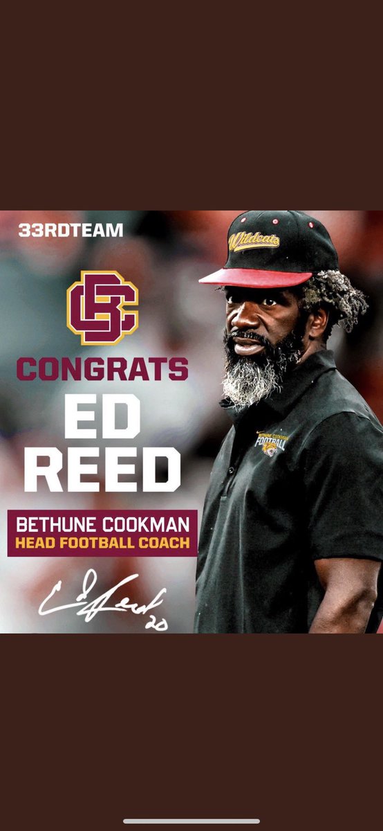 After a great conversation on the  phone last night with coach Head Coach <a href="/TwentyER/">Ed Reed</a> I Have received an offer from Bethune-Cookman. <a href="/CoachMarshawn/">Marshawn Friloux 🏁</a>  @dbcoachmike  <a href="/AVCAthletics/">AVCMarauderAthletics</a> <a href="/JuCoFootballACE/">JuCo Football Forer</a> <a href="/JUCOFFrenzy/">JUCO Football Frenzy</a> #RIPMA