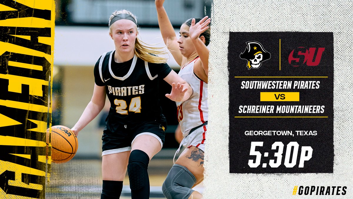 SUPirates's tweet image. #GAMEDAY | @SUPiratesWBB
🆚@SchreinerWBK 
⏰5:30 PM
📍Georgetown, Texas
📺portal.stretchinternet.com/swu/
📊