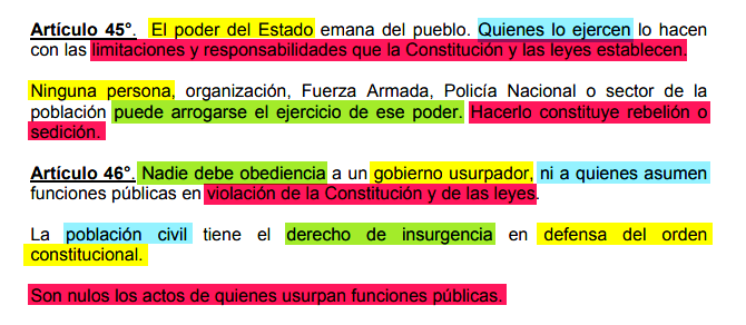 fernando_fgo's tweet photo. Antes de salir a marchar o protestar, LEE LA CONSTITUCIÓN POLÍTICA DEL PERÚ (artículo 45 y 46) https://t.co/A51rNmyUTc
