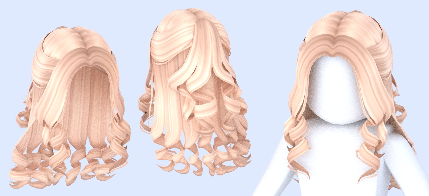 Wavy Blonde Hair - Roblox