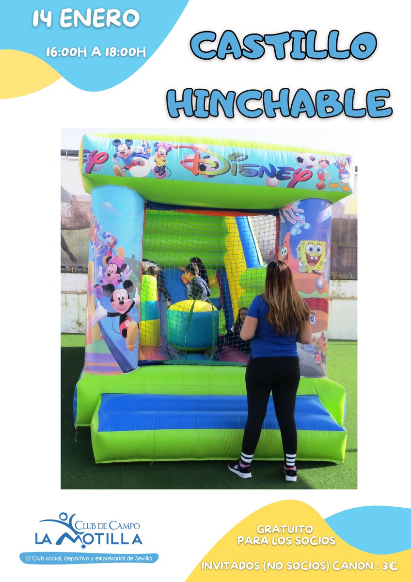 ❗️CASTILLO HINCHABLE❗️

📣Te esperamos este SÁBADO 14 para que los más pequeños disfruten del castillo hinchable de 16:00h a 18:00h.
Reserva ya tu mesa🍽
#clubdecampolamotilla #vivelamotilla #sabadosalsol #castillohinchable