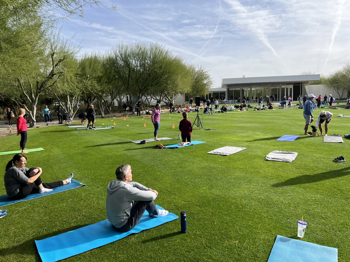 Outdoor yoga at Sunny Land in Rancho Mirage was amazing this morning. I forgot how much I enjoy yoga. ☺️