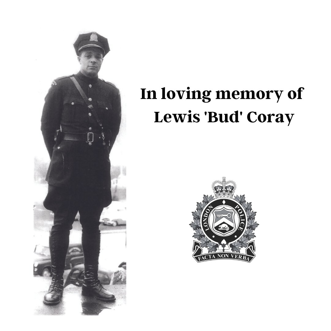 lpsmediaoffice's tweet photo. We are sad to share the news that Lewis ‘Bud’ Coray, LPS’s first Black officer, has passed away. His work at LPS was transformational and his legacy will live on through the Lewis Coray Award for Youth, that recognizes trailblazers in our community. #LdnOnt https://t.co/IJQEFKzBIp