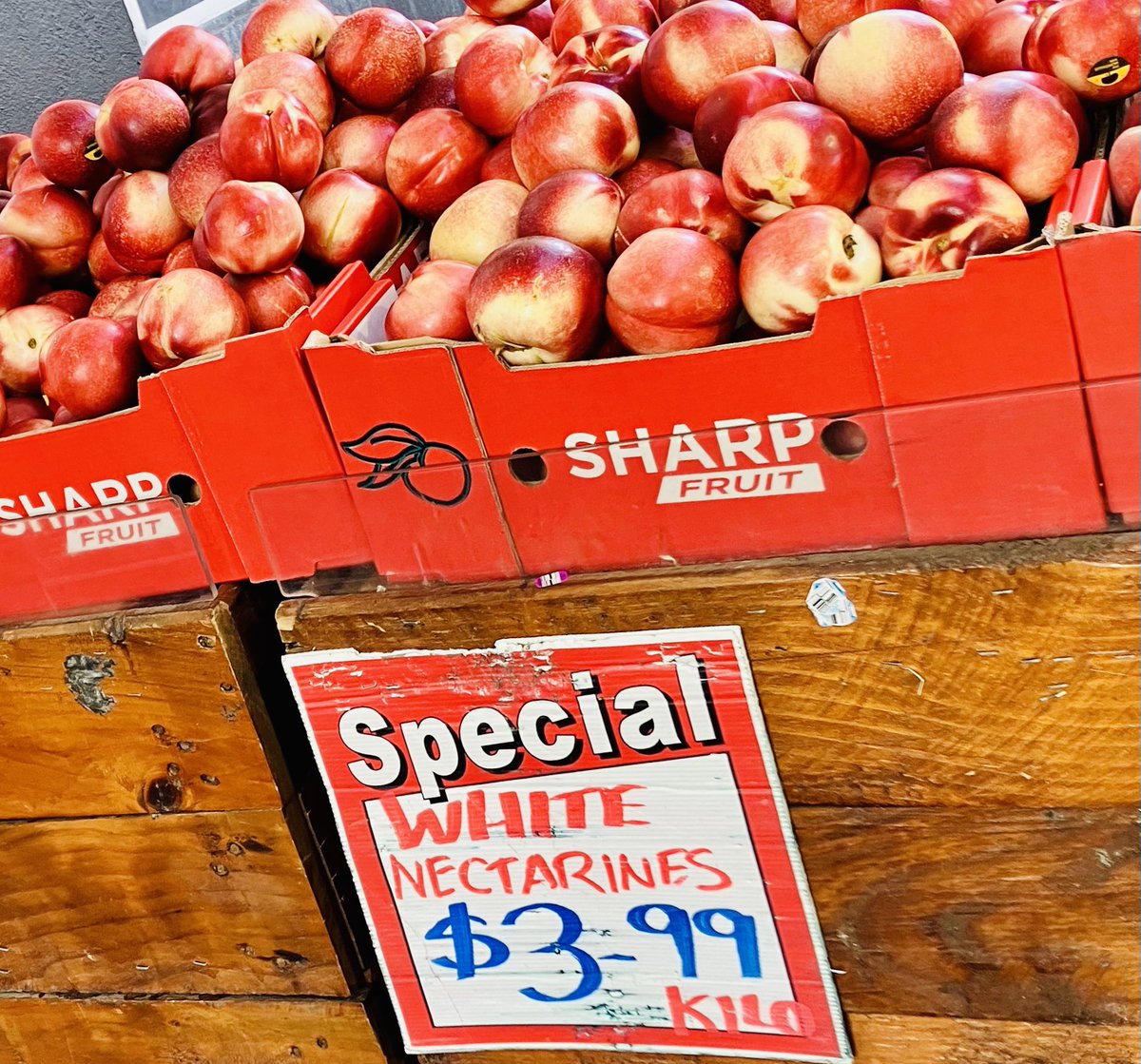 TheFoodGranny's tweet photo. Postcard from Adelaide. Another scorcher today, some stone fruits in glut, prices same as last year #shoplocal #buylocal #shopsa https://t.co/769c9aq72w