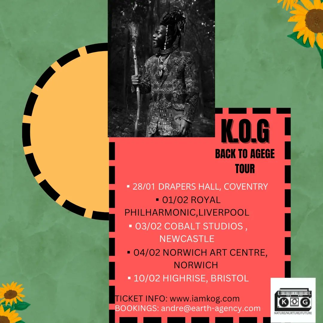 KOGZongo (@kogzongo) on Twitter photo Happy new year 2023, First tour of the Year. Looking forward to seeing you all. Massive thanks to <a href="/drapershallcov/">DrapersHallCoventry</a> <a href="/liverpoolphil/">Royal Liverpool Philharmonic</a> <a href="/CobaltStudios_/">Cobalt Studios Ltd</a> <a href="/NorwichArtCentr/">Norwich Arts Centre</a> <a href="/HighriseUK/">HIGHRISE</a> .
All tickets on iamkog.com
Looking forward to seeing you all❤❤. Happy new year 2023, First tour of the Year. Looking forward to seeing you all. Massive thanks to <a href="/drapershallcov/">DrapersHallCoventry</a> <a href="/liverpoolphil/">Royal Liverpool Philharmonic</a> <a href="/CobaltStudios_/">Cobalt Studios Ltd</a> <a href="/NorwichArtCentr/">Norwich Arts Centre</a> <a href="/HighriseUK/">HIGHRISE</a> .
All tickets on iamkog.com
Looking forward to seeing you all❤❤.