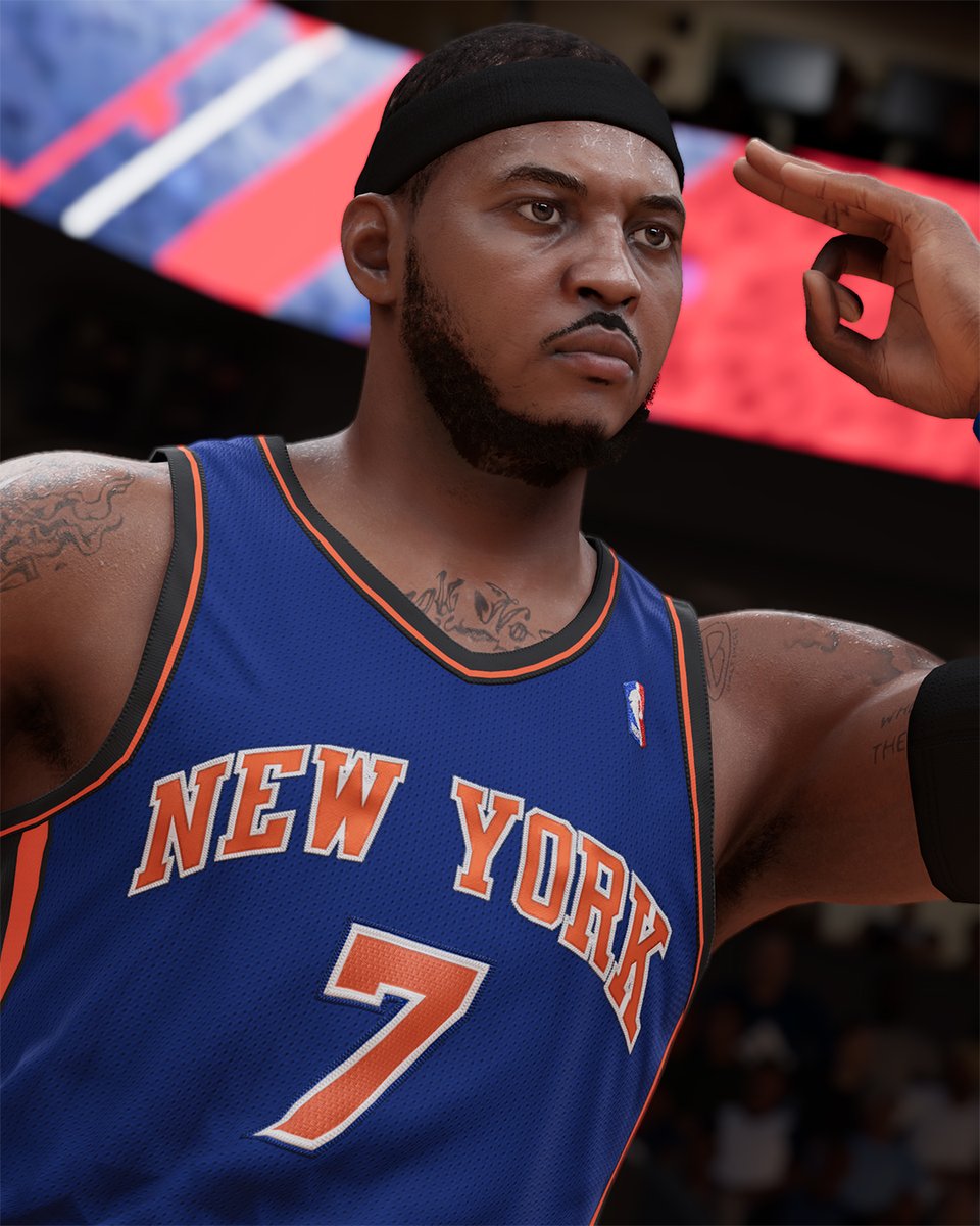 NBA2K's tweet photo. Who do you think of when you hear the name Melo? 💬 https://t.co/dKHz4WFO7o